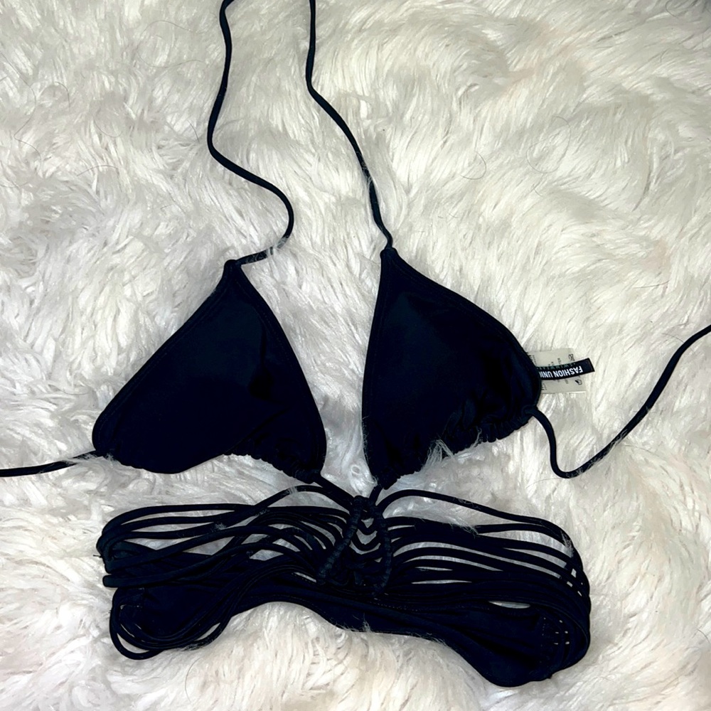 Strappy Black Bikini top / Size M / Never worn